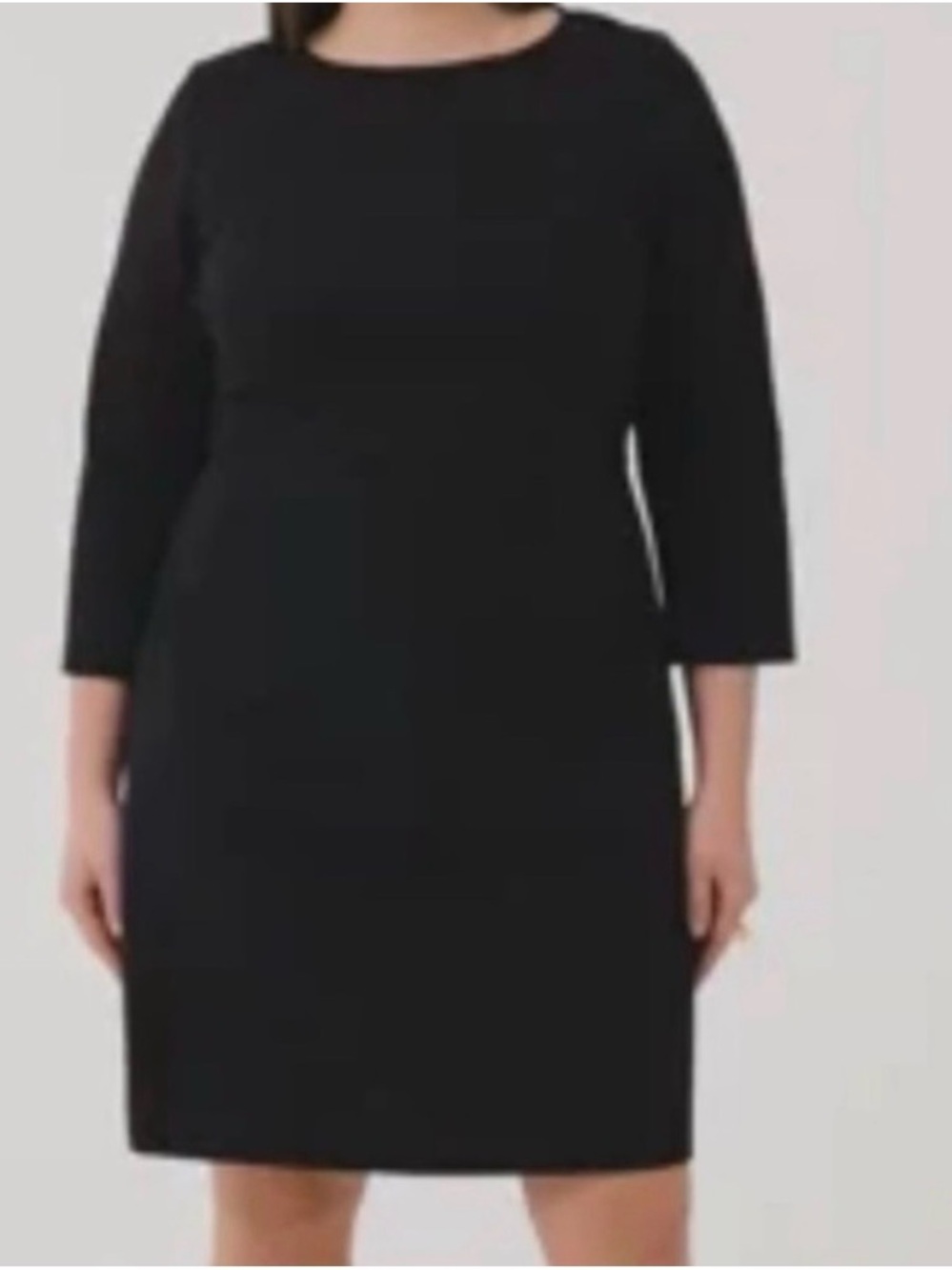 SPANX Black Shift Dress with 3/4 Sleeves